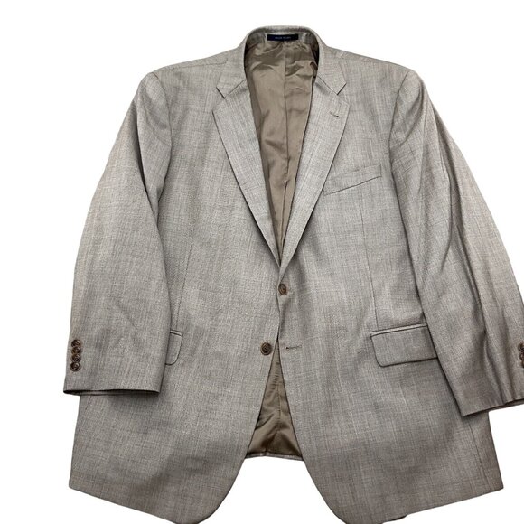 Joseph Abboud Blazer Men 46R Brown Super 120s Loro Piana Wool Classic Italy VTG‎ - Picture 1 of 14